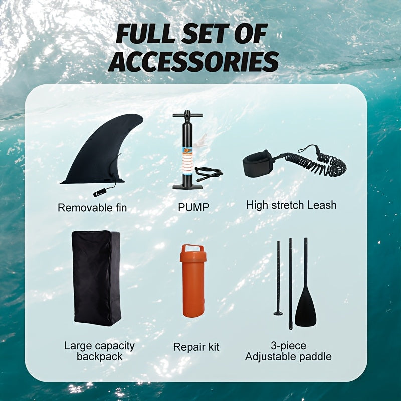 Juego de tabla de surf con paddle board y accesorios
