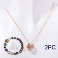 Set de collar de cuentas de piedra natural