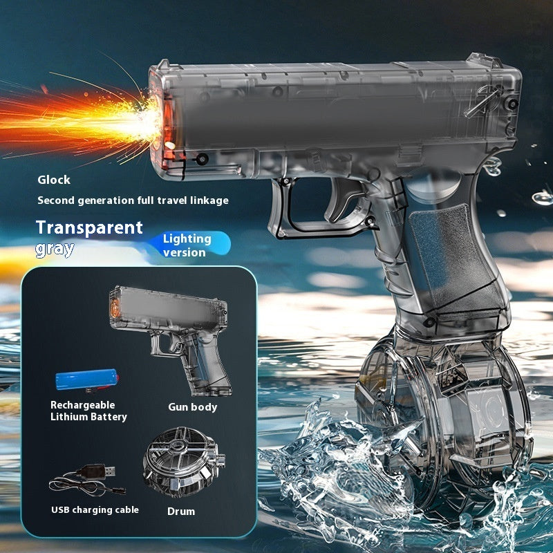 Nouveau pistolet à eau électrique Ice Mouse Ice Explosion, haute vitesse, tir continu, rechargement à liaison, grande capacité pour enfants
