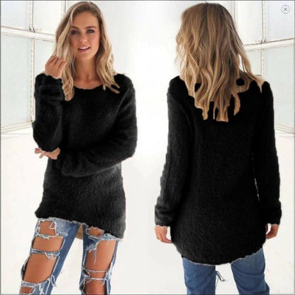 Super Soft And Comfortable Self-Cultivation Solid Color O Neck Pullover Women's Sweater Fashion Sexy Top Ladies Hipster Clothing by eprolo