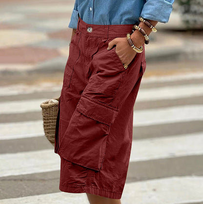 Pantalon de travail 3D avec plusieurs poches et une longueur 7/8