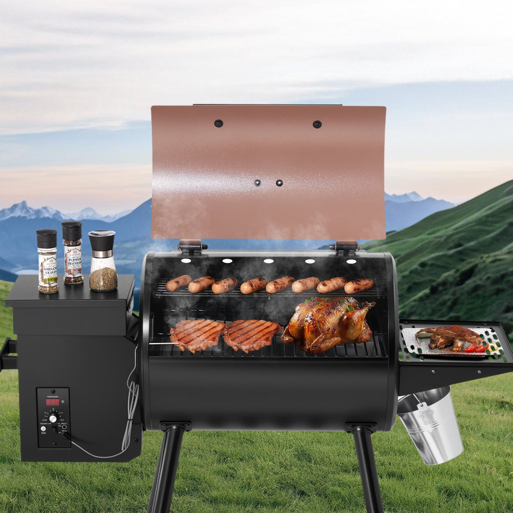 Parrilla de pellets de madera Ahumador Parrillas eléctricas para barbacoa al aire libre