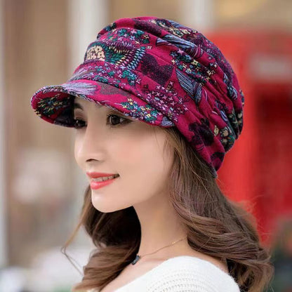 Version coréenne féminine d'un chapeau souple à bord large de style ethnique