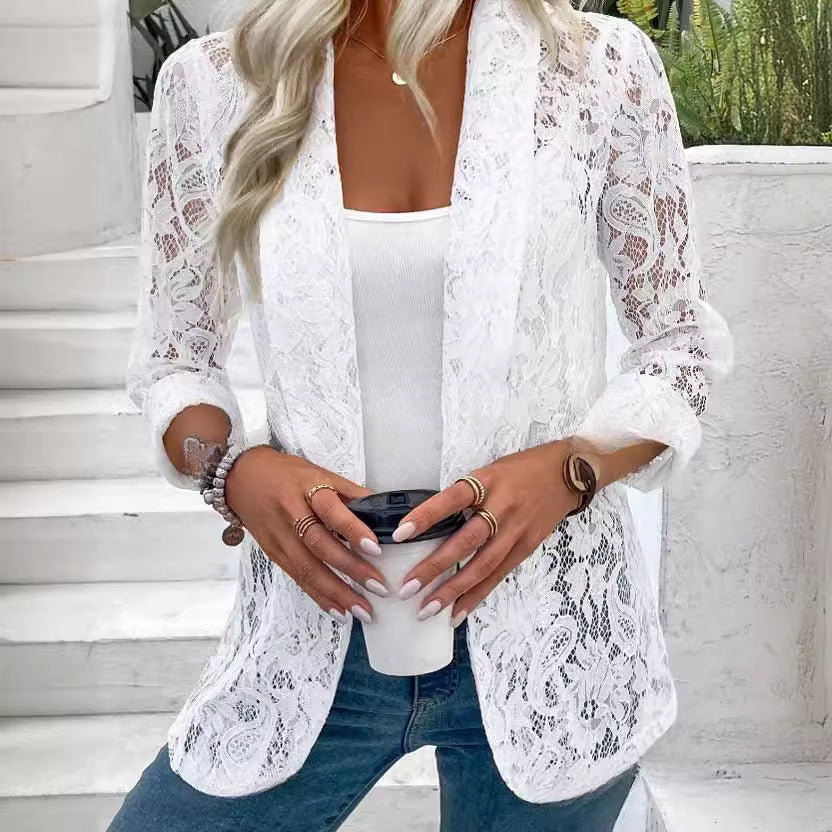 Chaqueta de blusa de encaje