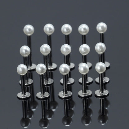 Clou de labret en acier inoxydable sur bille de 3 mm pour cartilage d'oreille