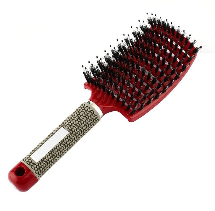 Cepillo para el cabello antinudos Brushy, desenredante para mujer, cerdas de nailon, masajeador de cuero cabelludo, peine para el cabello