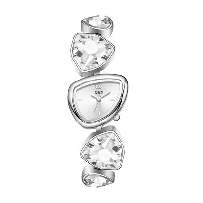 Reloj de pulsera de lujo ligero con diamantes de cristal para mujer, elegante y a la moda