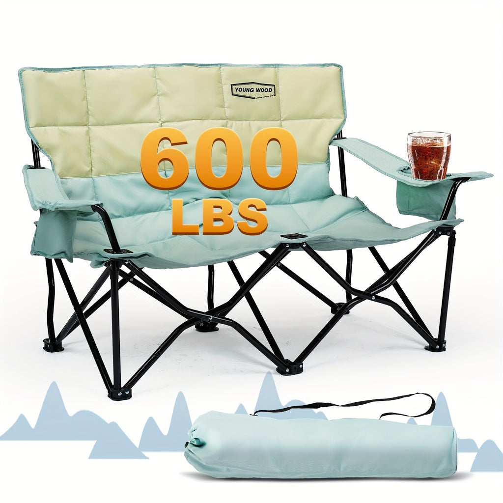 Fauteuil de camping double pliable 2 places pour l'extérieur