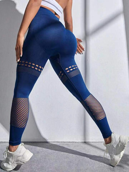 Pantalon de yoga sans couture évidé pour l'entraînement et le fitness