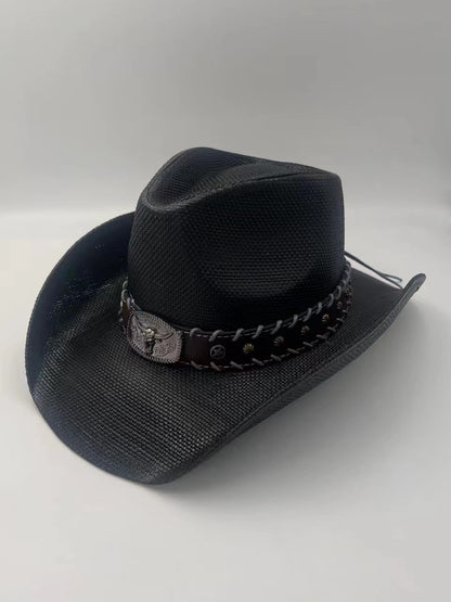 Chapeau Fedora d'été de style ethnique occidental