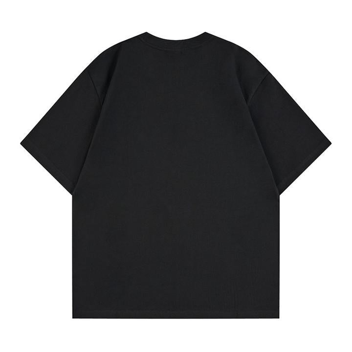 T-shirt à manches courtes avec lettre de chat