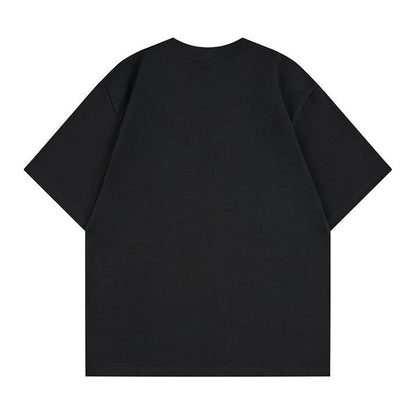 T-shirt à manches courtes avec lettre de chat