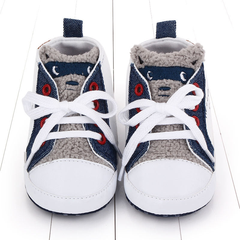 Chaussures en toile de couleur assortie lettres chaussures de marche