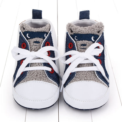 Chaussures en toile de couleur assortie lettres chaussures de marche