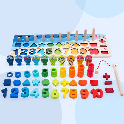 Jeu de puzzle 3D en bois pour enfants, alphabet et chiffres, jouet éducatif coloré avec lettres numériques géométriques