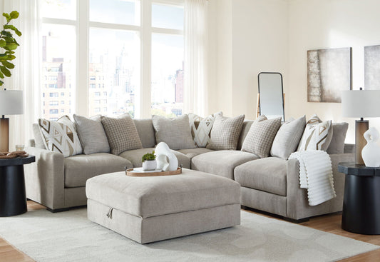 Aslan Court 5-Piece Modular Sectional Sofa Ottoman Set-1