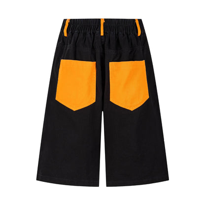 Cartoon puppy embroidered wide leg jeans