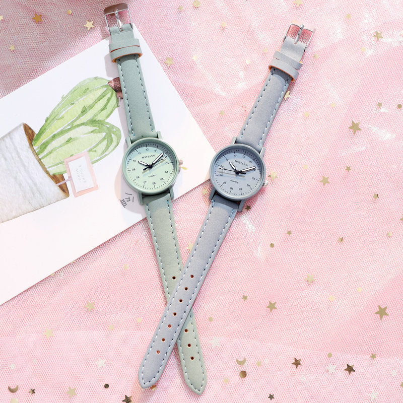 Montre de style ancien Mori pour filles coréennes simples et élégantes