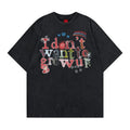 T-shirt à manches courtes imprimé lettres