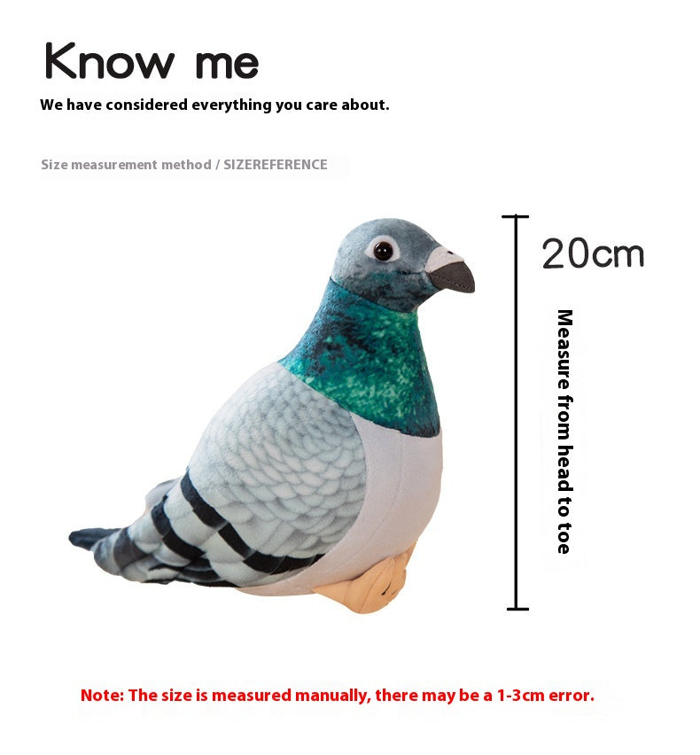 Peluche Oiseau Pigeon de Dessin Animé