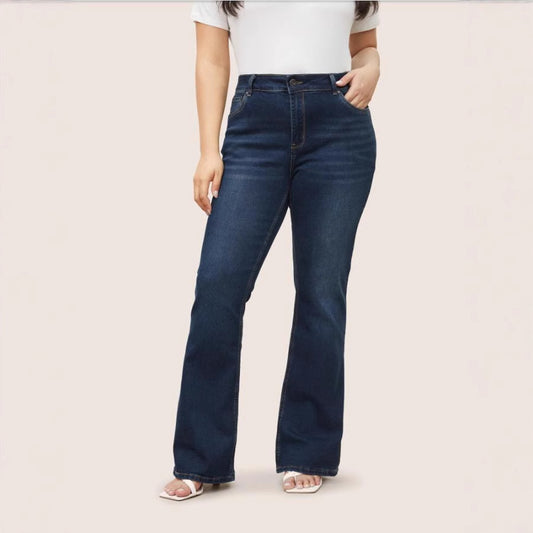Vaqueros retro ajustados y a la moda para mujer