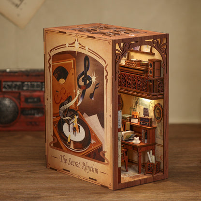 Dongpo Zhiyi Diy Support de livre stéréo 3D en bois à assembler soi-même Modèle de jouet de construction