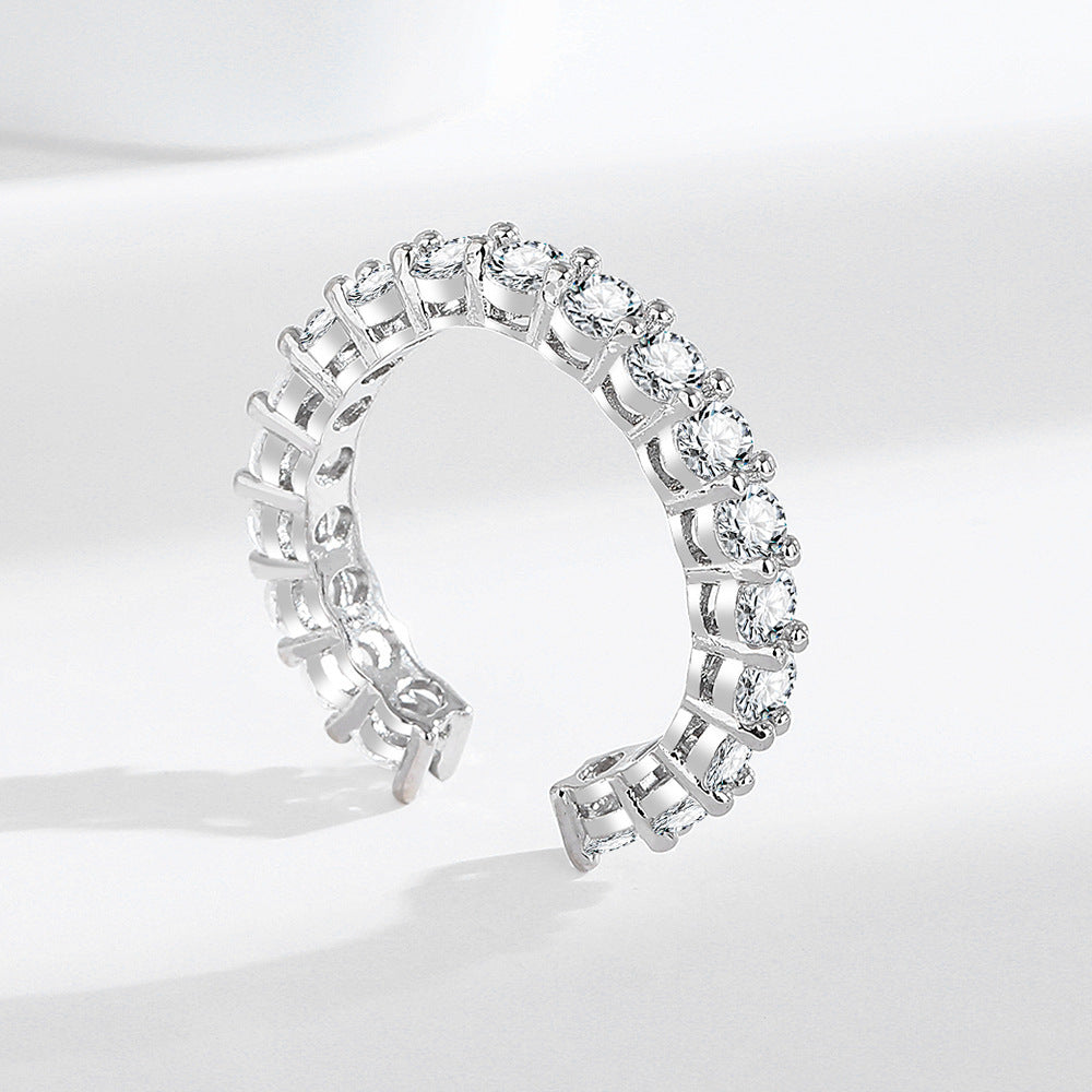Bague empilable en argent sterling en forme d'œuf avec étoiles pour femmes