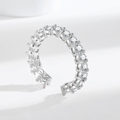 Bague empilable en argent sterling en forme d'œuf avec étoiles pour femmes