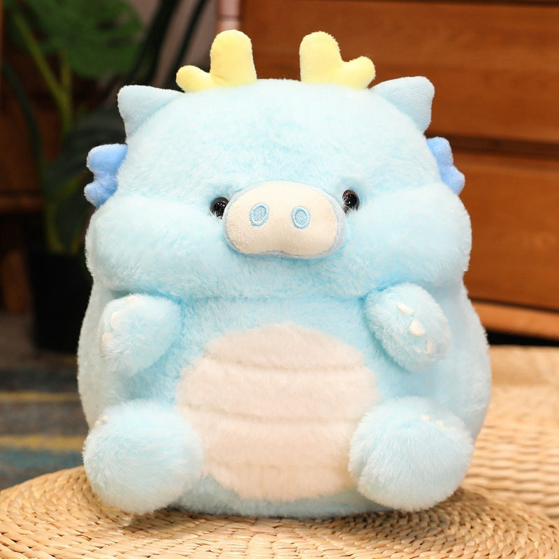 Mignonne peluche oreiller dragon cochon