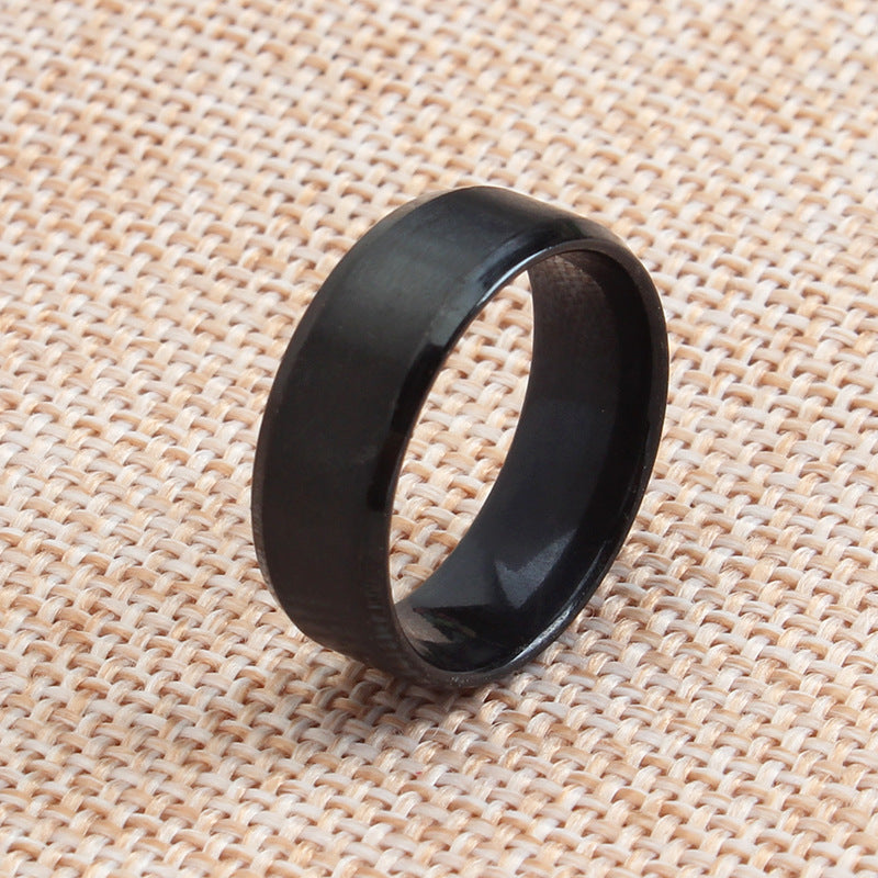 Anillo biselado cepillado de cara ancha y dominante