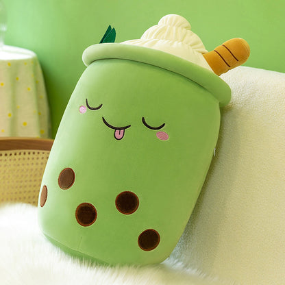 Peluche Oreiller Tasse à Thé au Lait Fruits Émulation