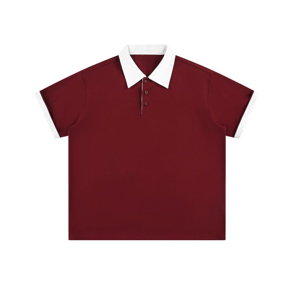 Loose half sleeved polo shirt