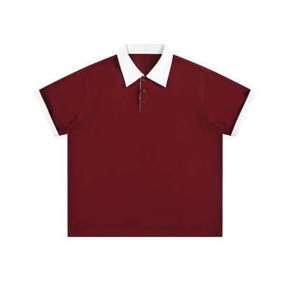 Loose half sleeved polo shirt