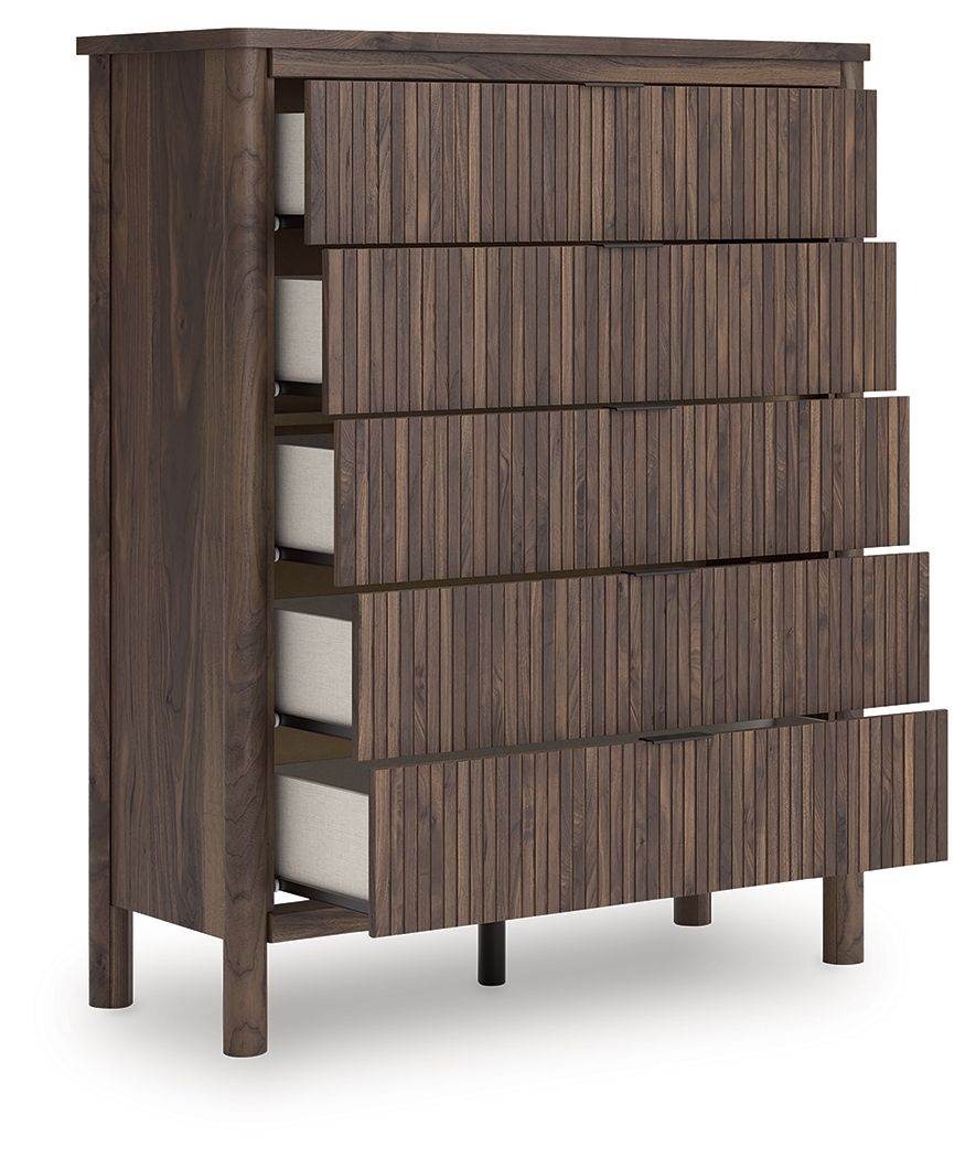 Signature Design by Ashley Brown Pamytta 5 Drawer Wide Chest-2