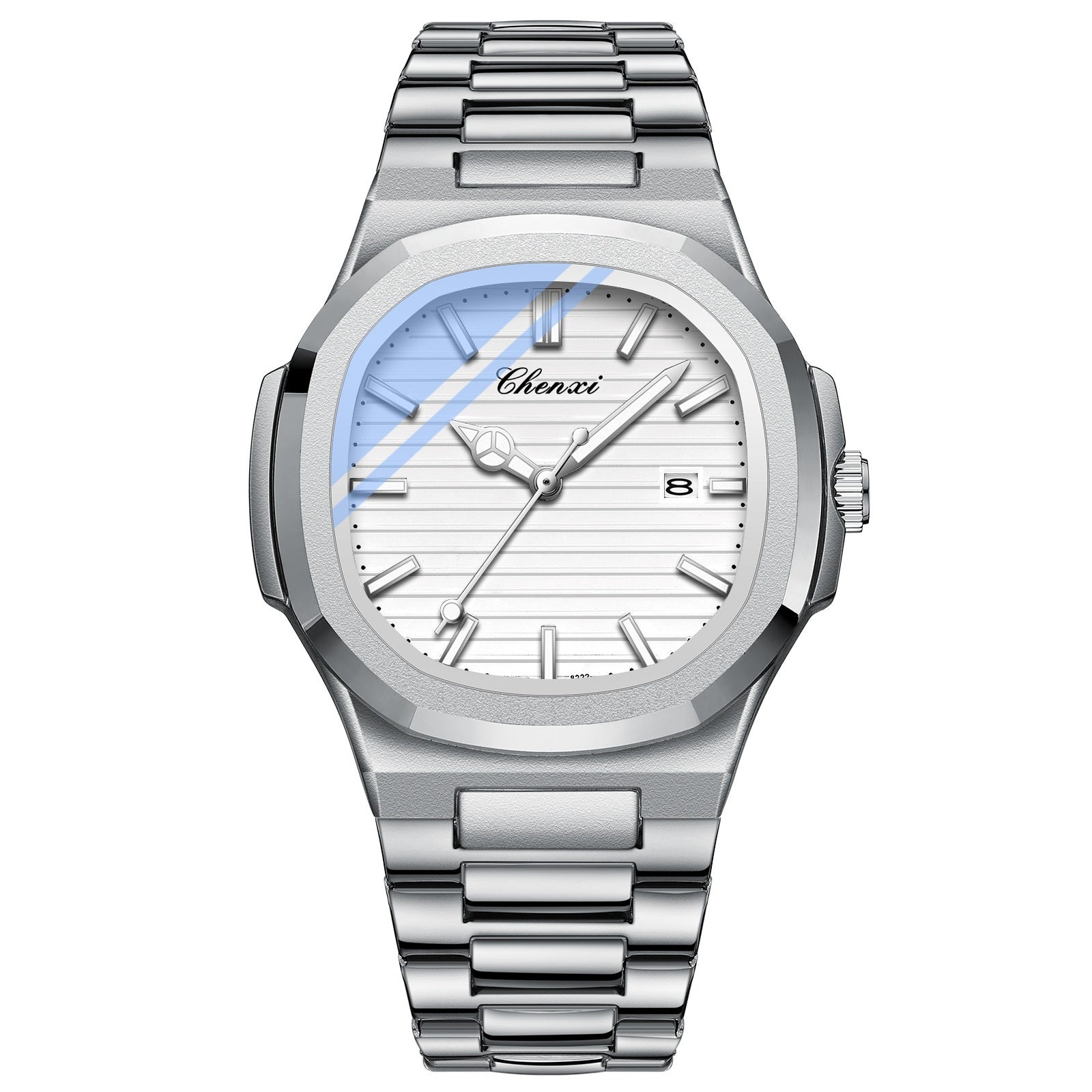 Chenxi Montre Acier Couple Lumineuse Étanche Simple Tendance