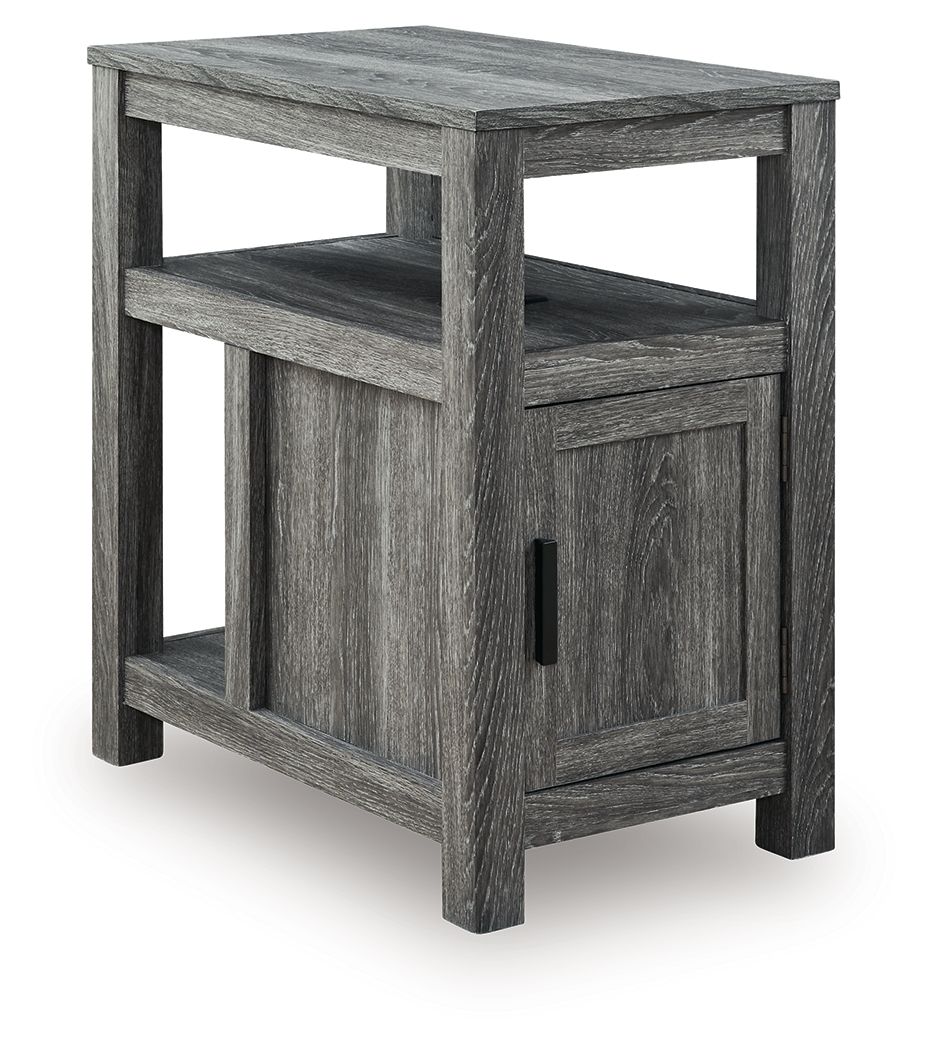 Signature Design by Ashley Fendenmore Chair Side End Table with USB Ports and Storage Brown Two-Tone Finish-1
