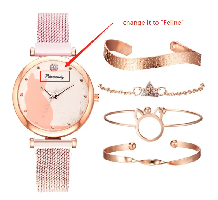 Reloj Textil de Aleación de Cuarzo de Moda para Mujer