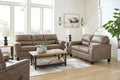 Navi 3 Pc Living Room Set Sofa Loveseat Rocker Recliner Fossil Fabric-0