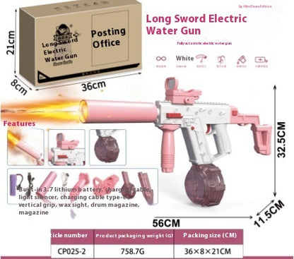 Pistolet à eau électrique M416 de deuxième génération, cracheur de feu, grande capacité, à tir continu