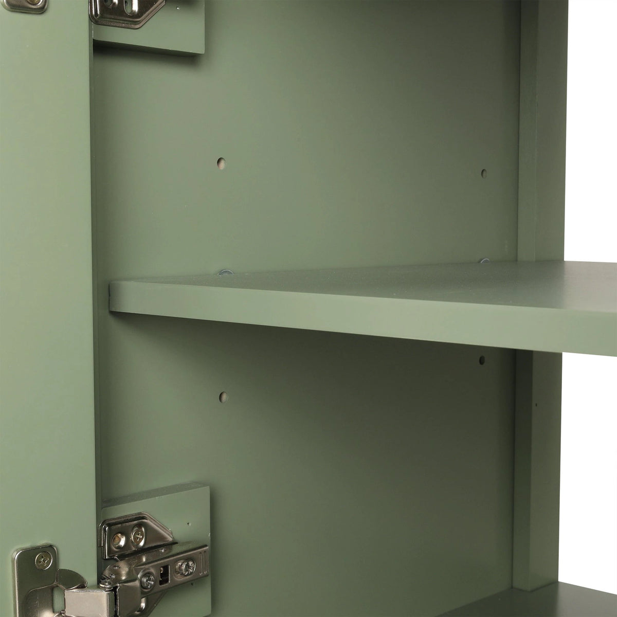 36 inch bathroom vanity with sink, one double door cabinet one large drawer and one flip drawer solid wood and MDF board, green by eprolo