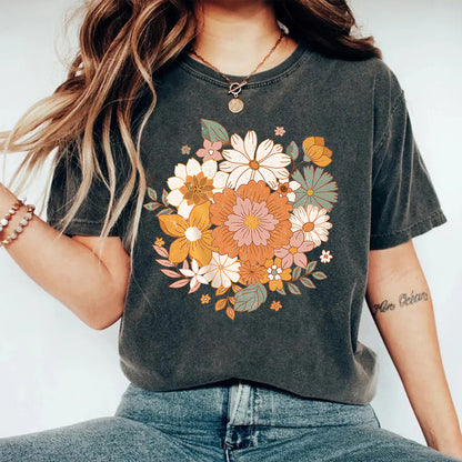 Camiseta lavada y usada con camiseta estampada