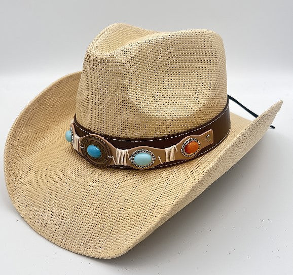 Chapeau Fedora d'été de style ethnique occidental