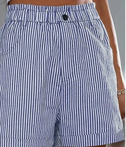 Shorts Femme Rayés Non Extensibles