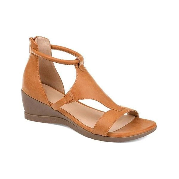 Sandalias de cuña de verano para mujer, estilo romano informal