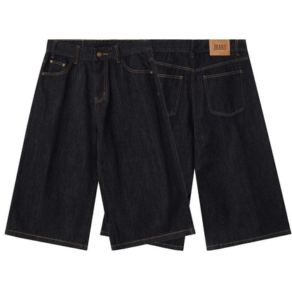Pantalones capri de mezclilla con piel de vaca originales