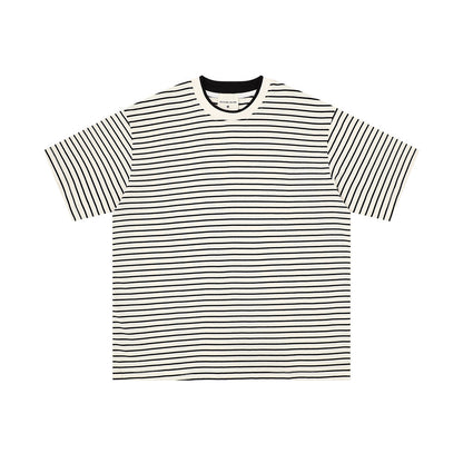Loose striped short sleeved t-shirt