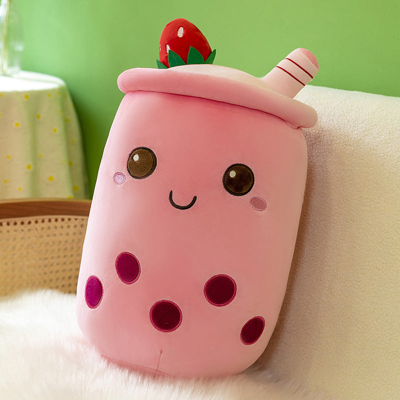 Peluche Oreiller Tasse à Thé au Lait Fruits Émulation