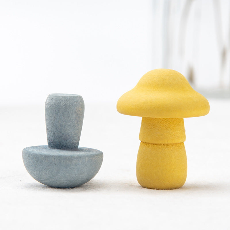 Jeu de simulation cueillette de champignons jouets en bois d'éveil