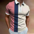 Chemise Homme POLO Rayée Imprimée Manches Courtes Col Revers