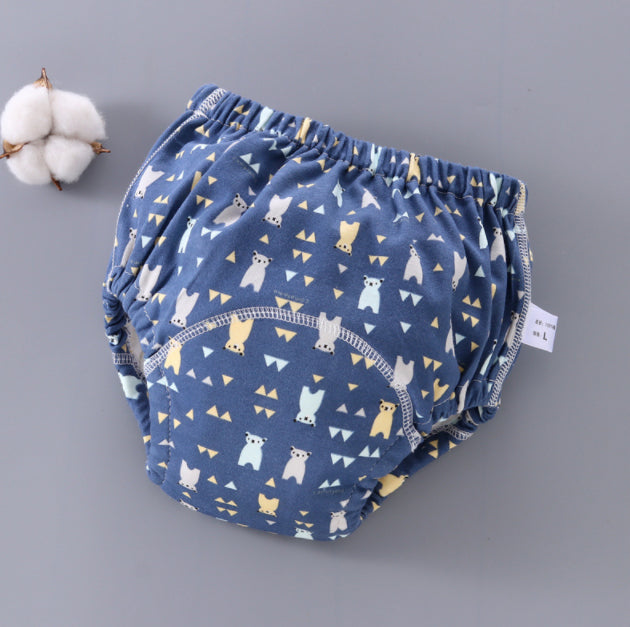 Pantalones de entrenamiento lavables para bebé, cubierta de pañal de gasa de 6 capas
